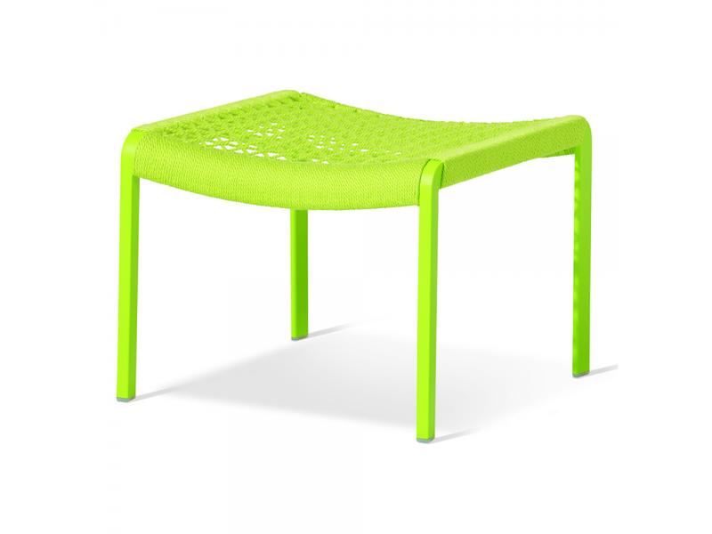 OTTOMAN WITH WOVEN PP JUTE